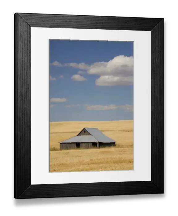 Framed Print : USA, Idaho, The Palouse, Old barn, farmland, and clouds Framed Print : USA, Idaho, The Palouse, Old barn, farmland, and clouds