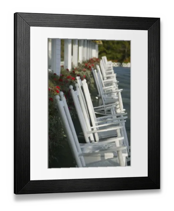 Framed Print : USA, Michigan, Straits of Mackinac: Mackinac Island, Grand Hotel, Rocking Chairs Framed Print : USA, Michigan, Straits of Mackinac: Mackinac Island, Grand Hotel, Rocking Chairs