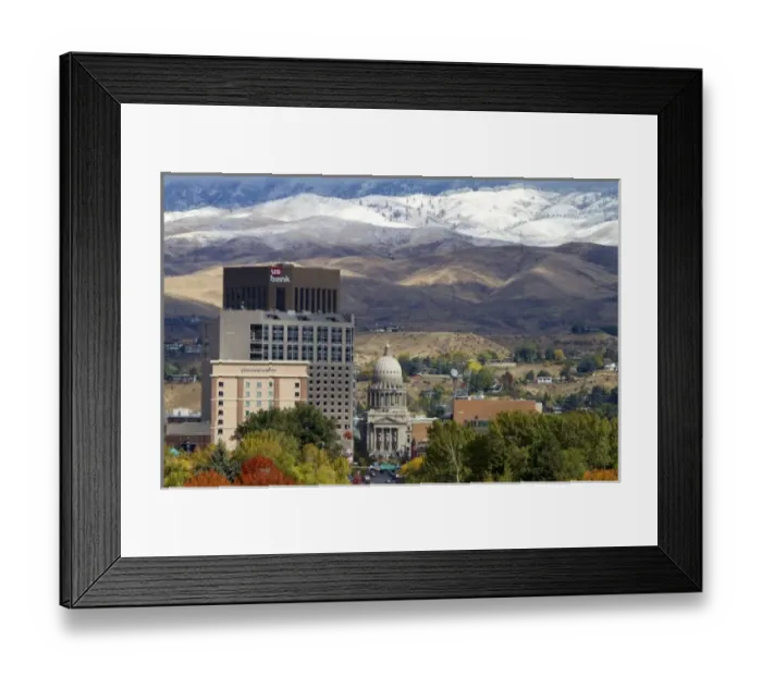 Framed Print : Autumn in Boise, Idaho, USA Framed Print : Autumn in Boise, Idaho, USA