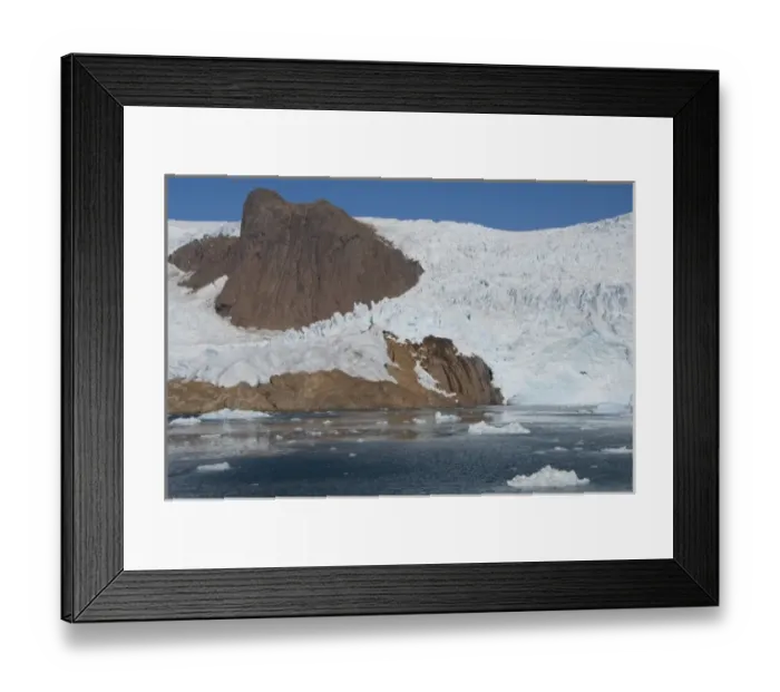 Framed Print : Greenland, Prince Christian Sound (aka Prins Christian Sund), receding glacier