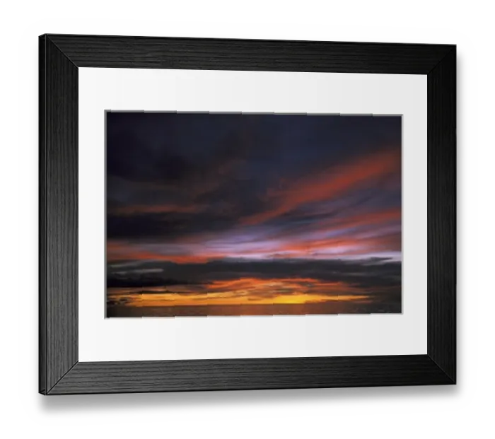 Framed Print : Sunset on ocean Framed Print : Sunset on ocean