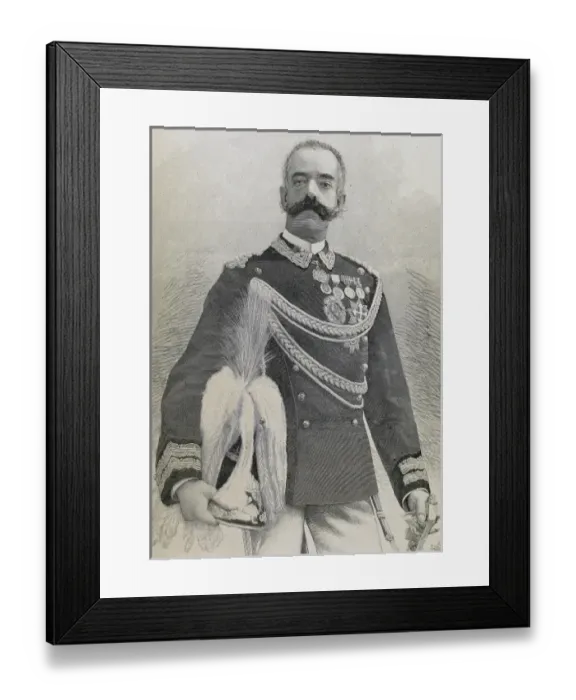 Framed Print : Amadeo I (Turin, 1845-Turin, 1890). Duke of Aosta and King of Spain (1871-1873). Engraving Framed Print : Amadeo I (Turin, 1845-Turin, 1890). Duke of Aosta and King of Spain (1871-1873). Engraving