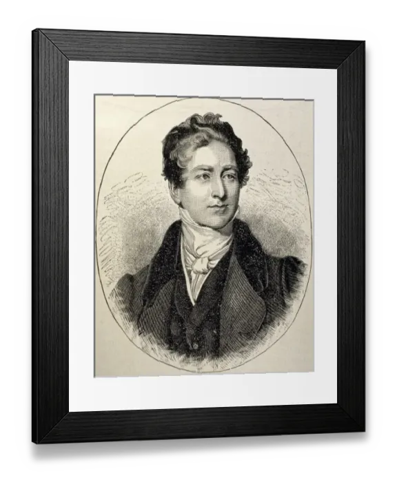 Framed Print : Peel, Robert (Bury, 1788-London, 1850). British politician. Engraving