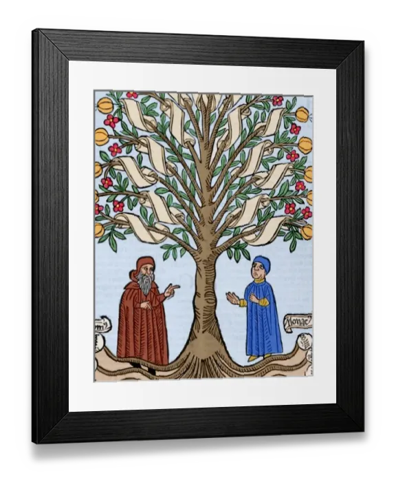 Framed Print : Llull, Ramon (1233 / 1235-1315 / 1316). Majorcan writer and philosopher. Colored engraving Framed Print : Llull, Ramon (1233 / 1235-1315 / 1316). Majorcan writer and philosopher. Colored engraving