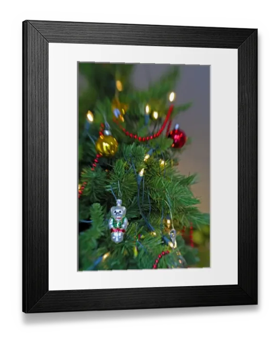 Framed Print : Holiday still life. Christmas tree. Property released Framed Print : Holiday still life. Christmas tree. Property released