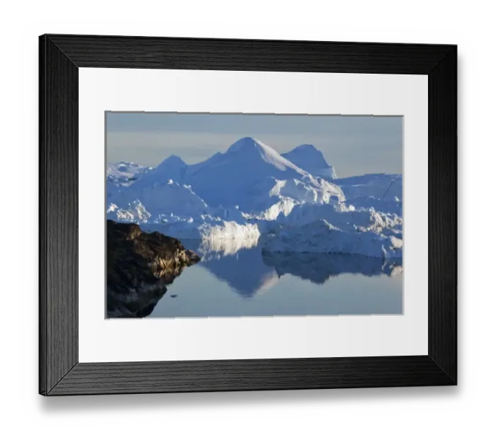 Framed Print : Greenland, Ilulissat, Icebergs from Jakobshavn Isfjord floating in Disko Bay on summer Framed Print : Greenland, Ilulissat, Icebergs from Jakobshavn Isfjord floating in Disko Bay on summer