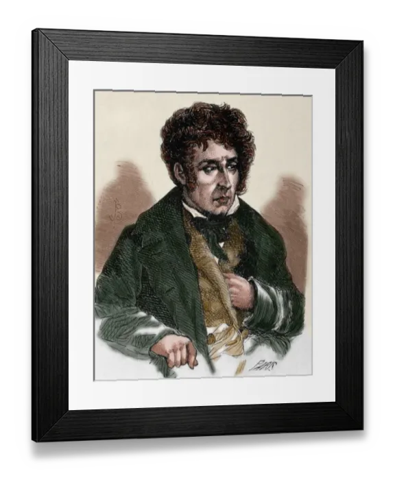 Framed Print : Chateaubriand, Francois Rene, Vicomte de (1768-1848). French writer and member of Framed Print : Chateaubriand, Francois Rene, Vicomte de (1768-1848). French writer and member of