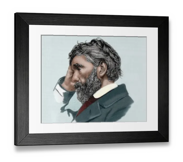 Framed Print : Carlyle, Thomas (1795-1881). British writer. Colored engraving