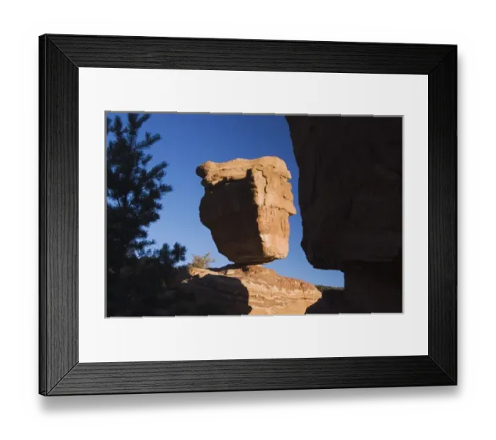Framed Print : Balanced Rock Rock Formation, Garden of The Gods National Landmark, Colorado Springs