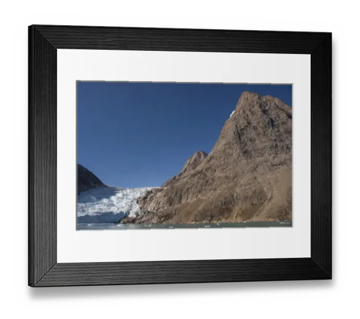 Framed Print : Greenland, Southeast coast, Skjoldungen Fjord. Receding glacier