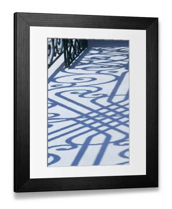 Framed Print : Montenegro-Budva: Budva Old Town  /  Stari Grad- Old Town Balcony Patterns