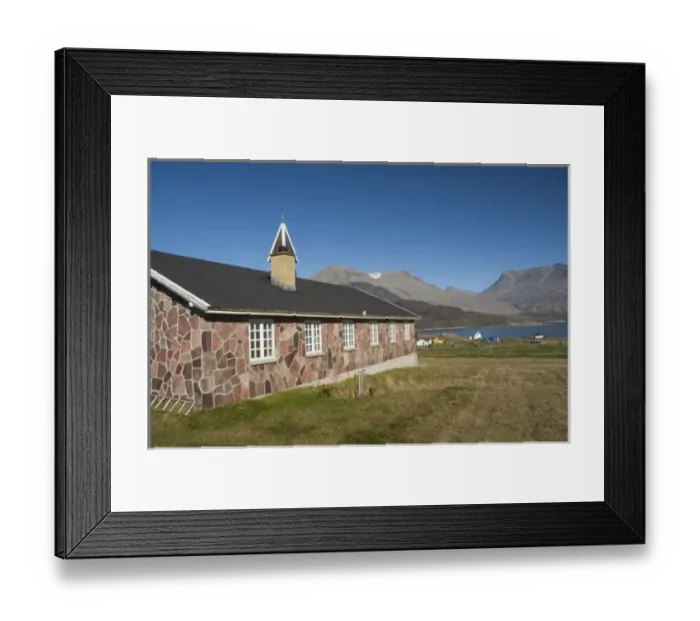 Framed Print : Greenland, Igaliku (aka Igaliko), Igaliku Fjord. Small settlement with population of about 55