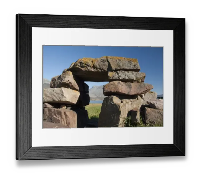 Framed Print : Greenland, Igaliku (aka Igaliko). Ruins of Gardar, once the religious heart of 12th c