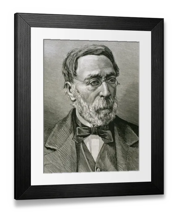 Framed Print : OLIVAN, Alexander (1798-1878). Military and Spanish linguist. Member of the Royal Spanish Academy