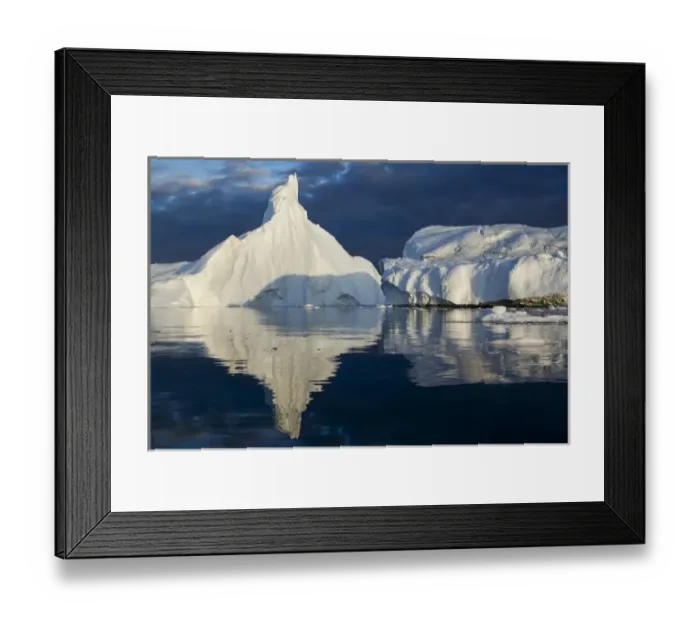 Framed Print : Greenland, Ilulissat, Midnight sun lights iceberg calved from Jakobshavn Glacier Framed Print : Greenland, Ilulissat, Midnight sun lights iceberg calved from Jakobshavn Glacier