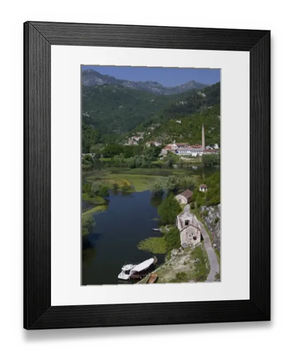 Framed Print : Montenegro, Rijeka Crnojevica. Village View along Crnojevica River near Lake Skadar Framed Print : Montenegro, Rijeka Crnojevica. Village View along Crnojevica River near Lake Skadar
