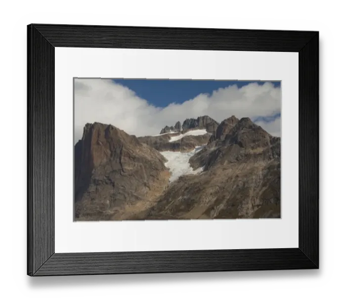 Framed Print : Greenland, Prince Christian Sound (aka Prins Christian Sund). Receding Greenlandic glacier