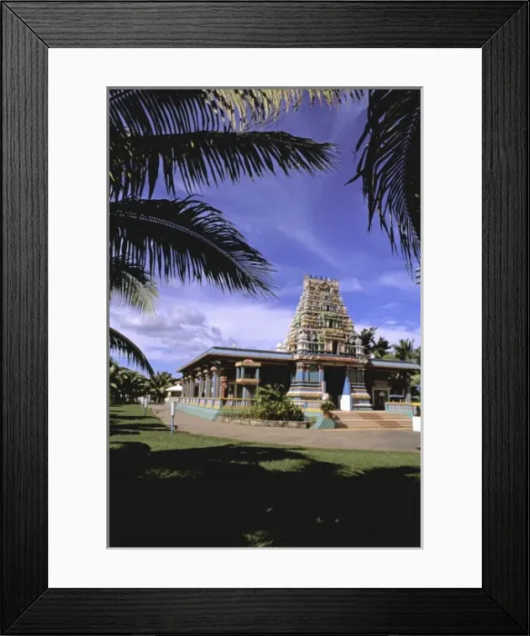 Framed Print : Oceania, Fiji, Nadi Bay, Srisiva Subrahmanya Swami Temple