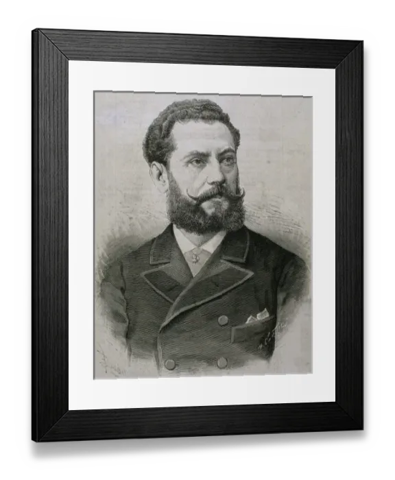 Framed Print : Ordonez Gonzalez, Ezekiel (1844 -1918). Spanish politician, lawyer and writer. Engraving