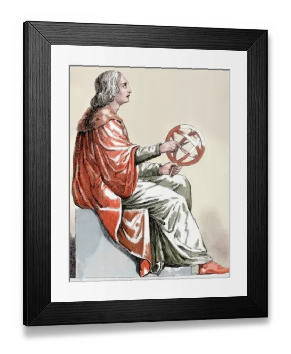 Framed Print : Nicolaus Copernicus (1473-1543). Polish astronomer. Nineteenth-century engraving