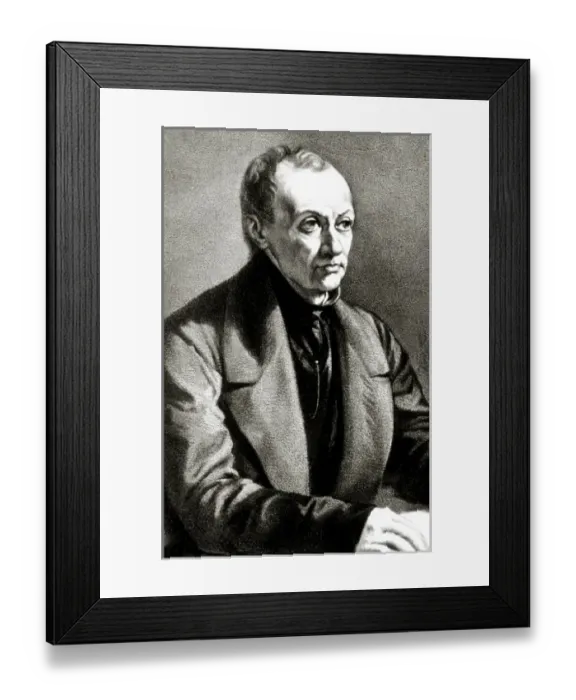 Framed Print : Comte, Auguste (Montpellier, 1798-ParIs, 1857). French philosopher and sociologist Framed Print : Comte, Auguste (Montpellier, 1798-ParIs, 1857). French philosopher and sociologist