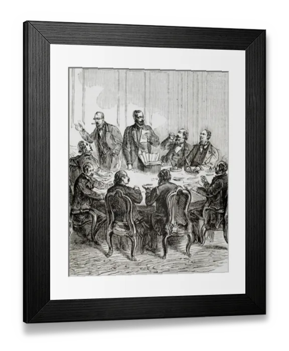 Framed Print : General scrutiny of the electoral process in the presence of journalists. France Framed Print : General scrutiny of the electoral process in the presence of journalists. France
