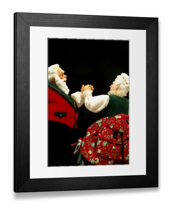 Framed Print : Holiday Still Life. Simpich Caracter Dolls O Be Joyful, limited edition. Dancing Mr