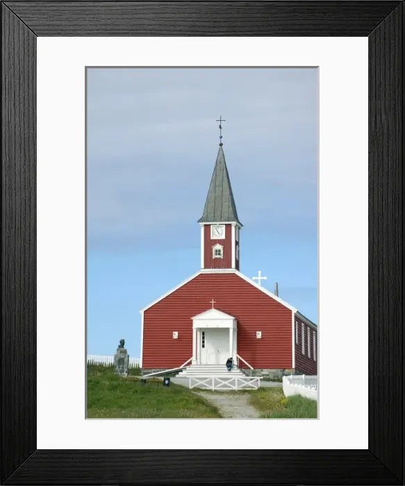 Framed Print : Frelsers Kirke Church of Our Saviour, Nuuk, Greenland