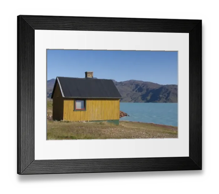 Framed Print : Greenland, Eriks Fjord area (aka Eriksford), Brattahlid (aka Qassiarsuk). Typical