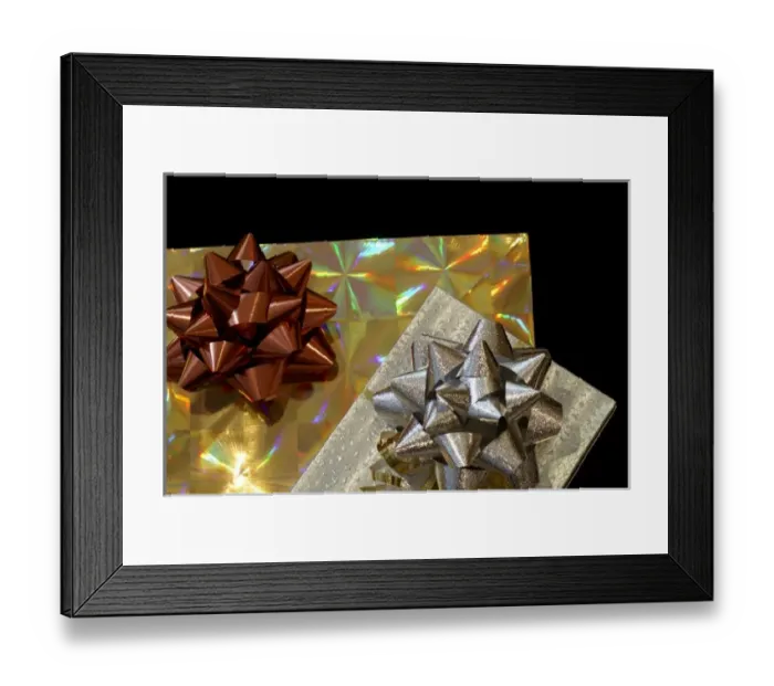 Framed Print : Holiday still life. Wrapped gifts. Property released Framed Print : Holiday still life. Wrapped gifts. Property released