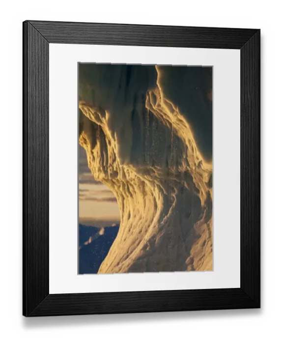Framed Print : Greeland. Greenland, Ilulissat, Midnight sun lights melting iceberg calved Framed Print : Greeland. Greenland, Ilulissat, Midnight sun lights melting iceberg calved