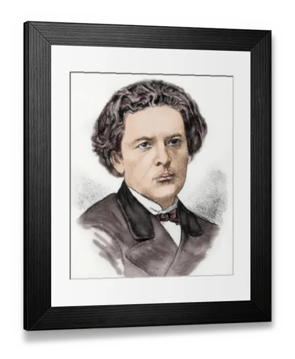 Framed Print : Rubenstein, Anton Grigorievich (1829 - 1894). Russian composer and pianist Framed Print : Rubenstein, Anton Grigorievich (1829 - 1894). Russian composer and pianist