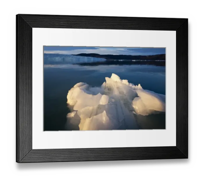 Framed Print : Greenland, Ilulissat, Setting midnight sun lights small iceberg floating near Eqip Framed Print : Greenland, Ilulissat, Setting midnight sun lights small iceberg floating near Eqip