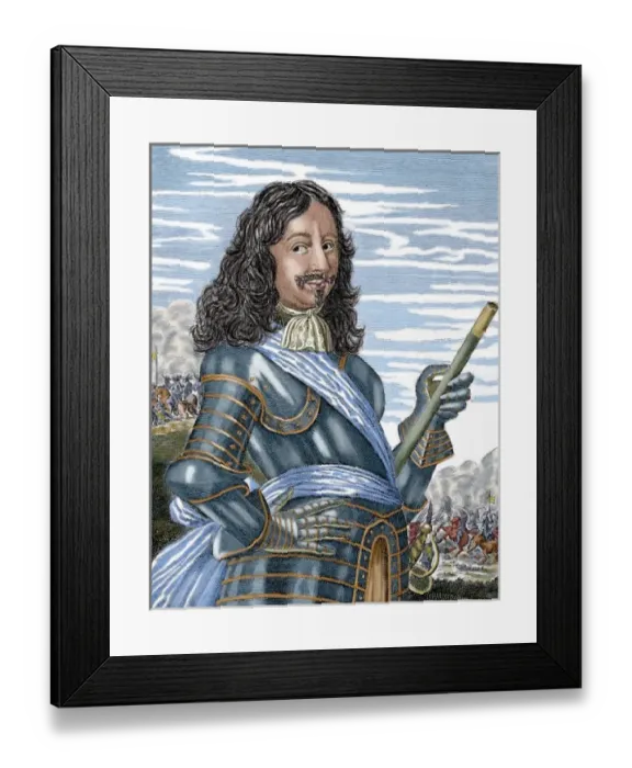 Framed Print : Wrangel, Karl Gustav (Skokloster, 1613-Rugen, 1676) Swedish admiral and marshal. Colored engraving Framed Print : Wrangel, Karl Gustav (Skokloster, 1613-Rugen, 1676) Swedish admiral and marshal. Colored engraving