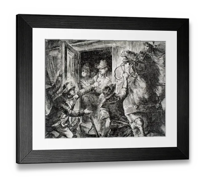 Framed Print : Detention of Louis XVI at Varennes while traveling abroad to seek help, in June 1791 Framed Print : Detention of Louis XVI at Varennes while traveling abroad to seek help, in June 1791