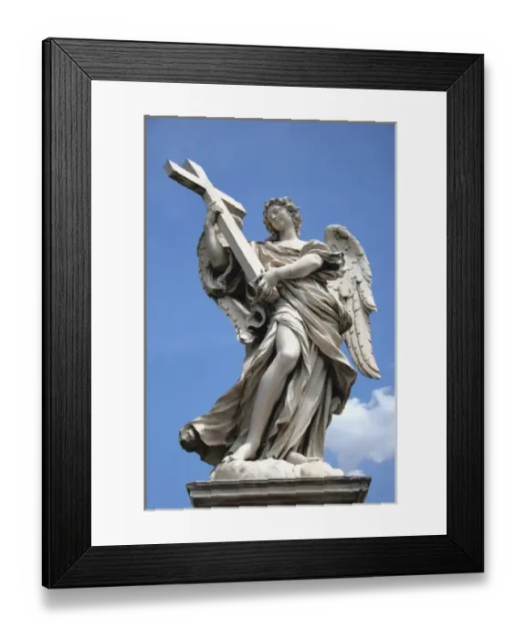 Framed Print : Baroque Art. Angel. Statue. Work by Giamlorenzo Bernini, 1669. Sculptures that decorated the St Framed Print : Baroque Art. Angel. Statue. Work by Giamlorenzo Bernini, 1669. Sculptures that decorated the St