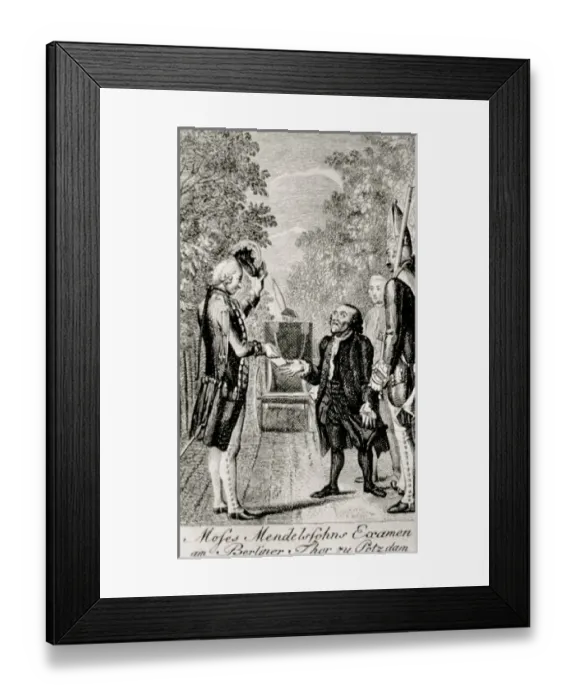 Framed Print : Historic. MENDELSSOHN, Moses (1729-1786)