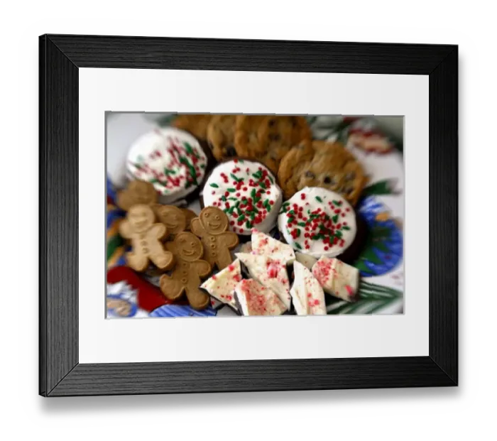 Framed Print : Holiday still life. Holiday cookies. Property released Framed Print : Holiday still life. Holiday cookies. Property released