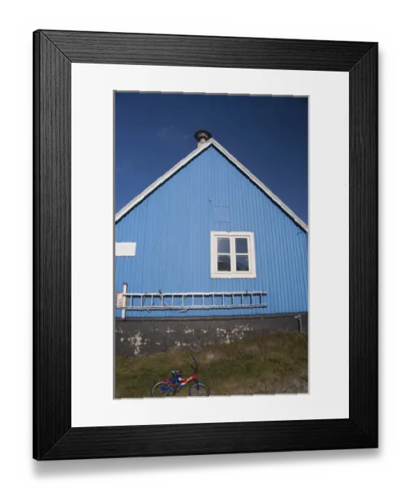 Framed Print : Greenland, Prince Christian Sound (aka Prins Christian Sund). Small remote fishing