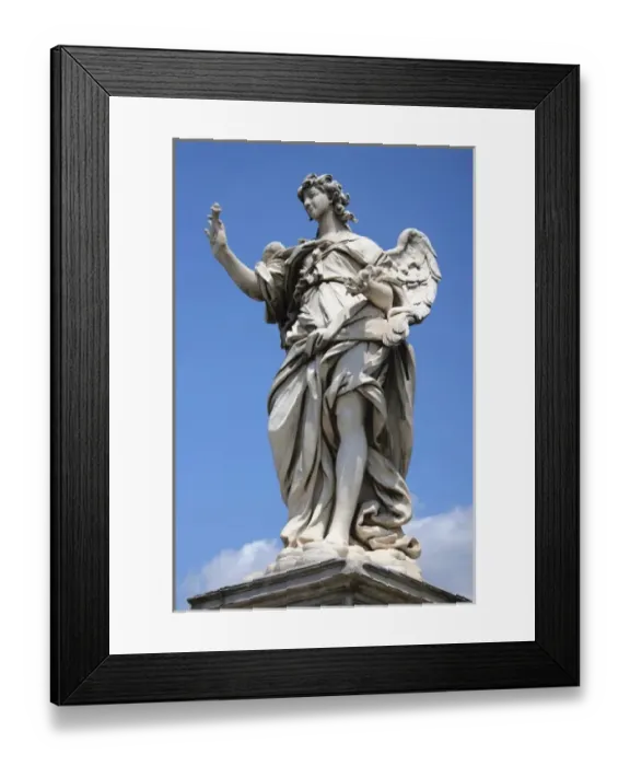 Framed Print : Baroque Art. Angel. Statue. Work by Giamlorenzo Bernini, 1669. Sculptures that decorated the St Framed Print : Baroque Art. Angel. Statue. Work by Giamlorenzo Bernini, 1669. Sculptures that decorated the St