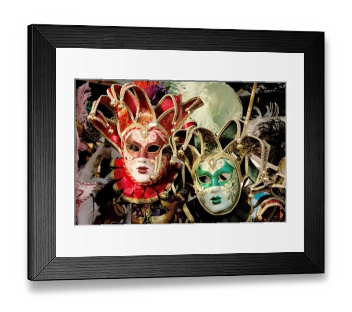 Framed Print : Carnival of Venice. Masks. Italy