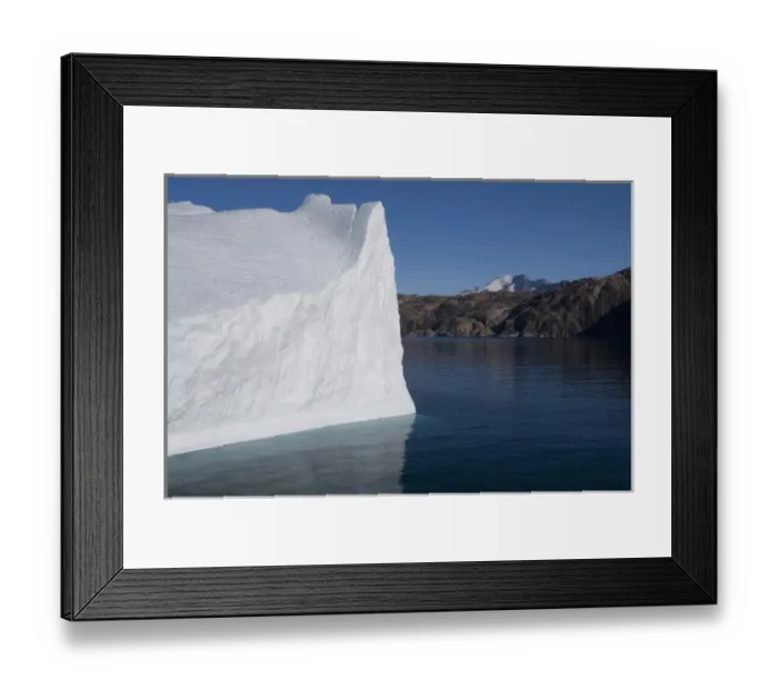 Framed Print : Greenland, Southeast coast, Skjoldungen Fjord. Large iceberg floating in scenic fjord Framed Print : Greenland, Southeast coast, Skjoldungen Fjord. Large iceberg floating in scenic fjord
