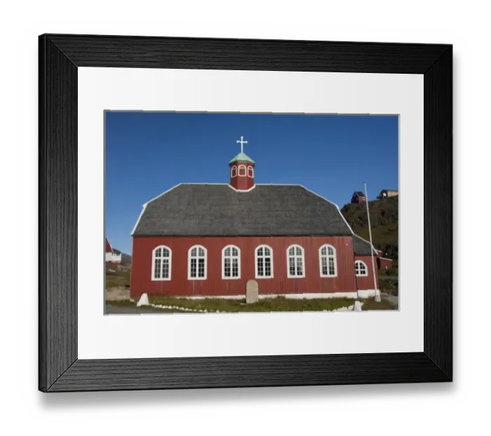 Framed Print : Greenland, Qaqortoq. South Greenlands largest town with almost 3, 000 inhabitants Framed Print : Greenland, Qaqortoq. South Greenlands largest town with almost 3, 000 inhabitants