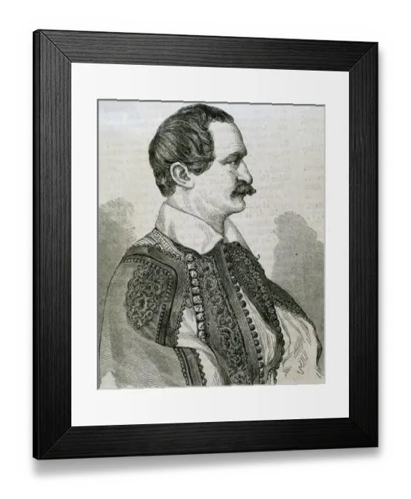 Framed Print : Otto I (1815-1867). King of Greece (1832-62), second son of Ludwig I of Bavaria. Engraving