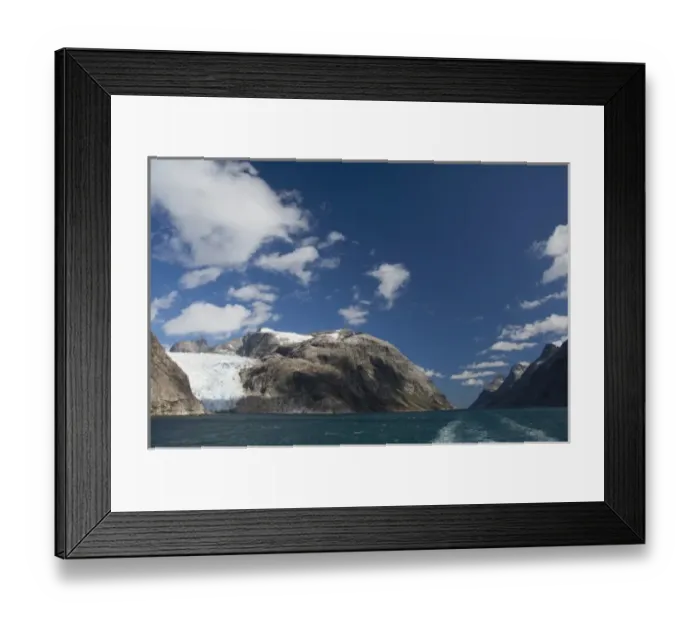 Framed Print : Greenland, Prince Christian Sound (aka Prins Christian Sund). Remote receding glacier