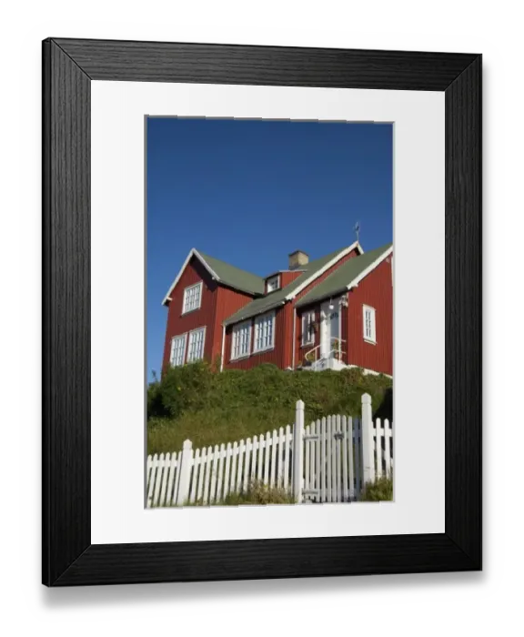 Framed Print : Greenland, Qaqortoq. South Greenlands largest town with almost 3, 000 inhabitants