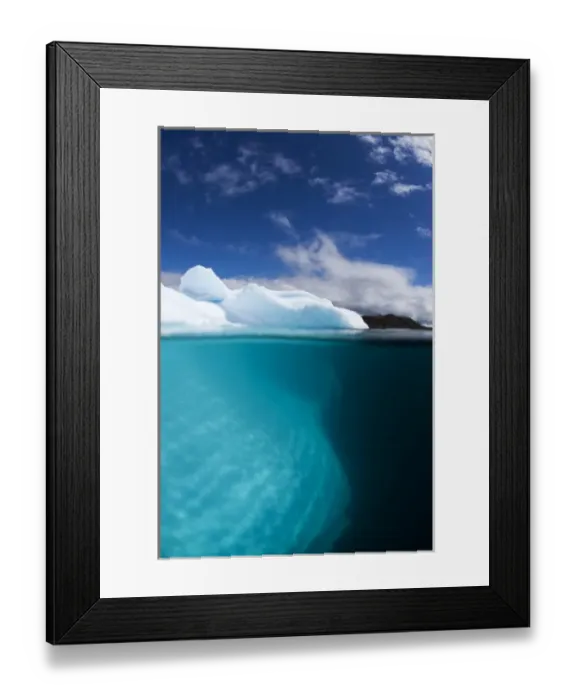 Framed Print : Greenland, Ilulissat, Underwater view of submerged base of melting iceberg from Jakobshavn Framed Print : Greenland, Ilulissat, Underwater view of submerged base of melting iceberg from Jakobshavn