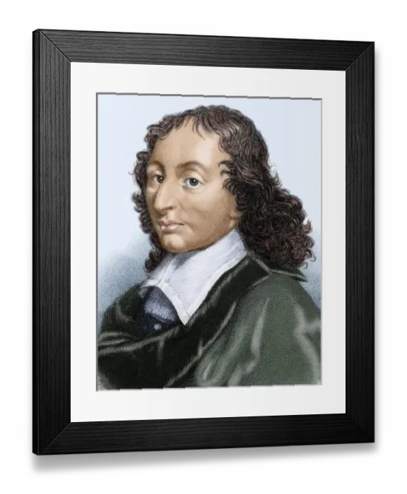 Framed Print : Pascal, Blaise (1623-1662). French mathematician, physicist and philosopher. Colored engraving Framed Print : Pascal, Blaise (1623-1662). French mathematician, physicist and philosopher. Colored engraving