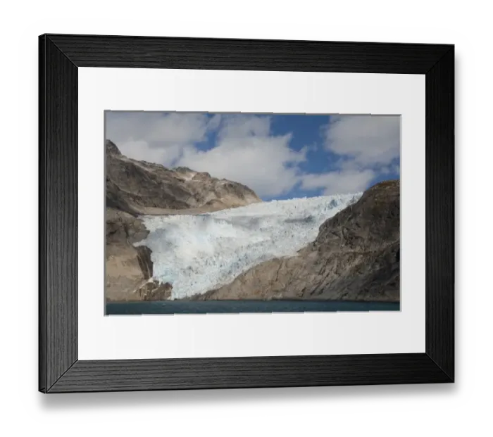 Framed Print : Greenland, Prince Christian Sound (aka Prins Christian Sund). Remote receding glacier Framed Print : Greenland, Prince Christian Sound (aka Prins Christian Sund). Remote receding glacier