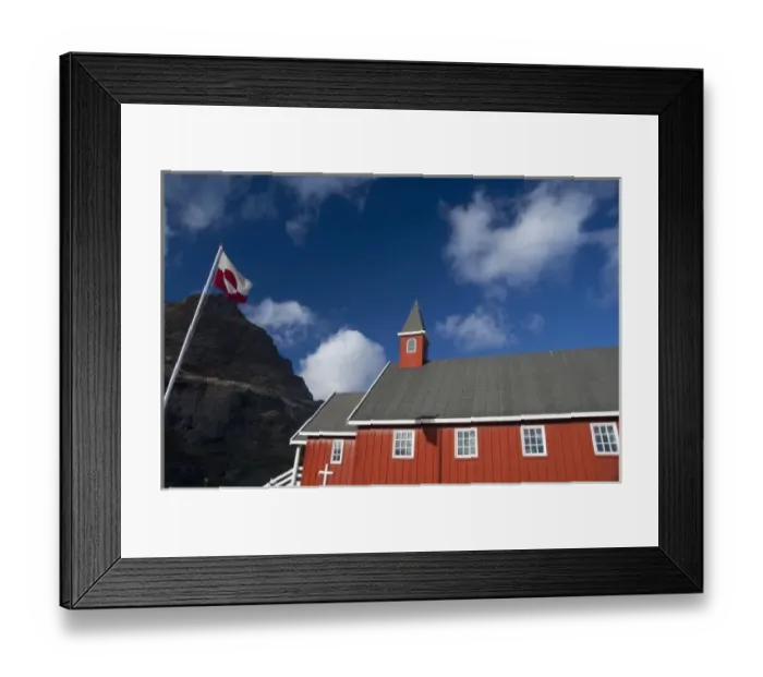 Framed Print : Greenland, Prince Christian Sound (aka Prins Christian Sund). Small fishing settlement Framed Print : Greenland, Prince Christian Sound (aka Prins Christian Sund). Small fishing settlement